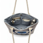 Encore Handcrafted Evil Eye Print Tote Bag – Blue/White - Image 5