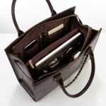 ENCORE LADIES HANDBAG 01- WITH LAPTOP COMPARTMENT (DARK TRUFFLE) - Image 3