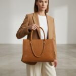 ENCORE LADIES HANDBAG 01- WITH LAPTOP COMPARTMENT (HONEY TAN) - Image 4