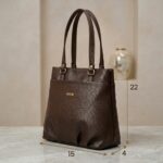 ENCORE LADIES HANDBAG 03 - ( MOCHA BROWN ) - Image 3