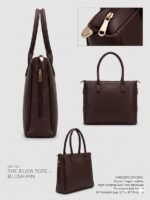 ENCORE LADIES HANDBAG 04 -DUAL ZIP - (DEEP ROAST) - Image 4