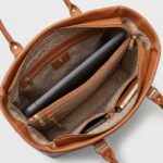 ENCORE LADIES HANDBAG 04 -DUAL ZIP - (AMBER TAN) - Image 2