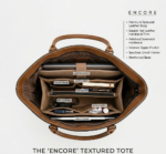 ENCORE LADIES HANDBAG 05- Classic Dual-Tone Tote (BLACK-TAN) - Image 2