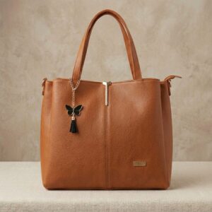 ENCORE LADIES HANDBAG 06- Grace Tote –  (Caramel Drift Tan)