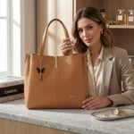 ENCORE LADIES HANDBAG 06- Grace Tote –  (Caramel Drift Tan) - Image 4