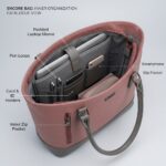 ENCORE LADIES HANDBAG 05- Classic Dual-Tone Tote ( PINK-GREY ) - Image 2