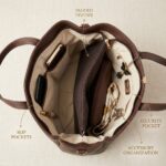 ENCORE LADIES HANDBAG 06- Grace Tote –  Mocha Luxe -( BROWN ) - Image 2