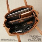 ENCORE LADIES HANDBAG 06- Grace Tote –  (Caramel Drift Tan) - Image 2