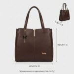 ENCORE LADIES HANDBAG 06- Grace Tote –  Mocha Luxe -( BROWN ) - Image 3