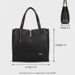 ENCORE LADIES HANDBAG 06- Grace Tote – Midnight Noir (BLACK) - Image 3