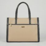 ENCORE - Executive- workflow Tote bag (Beige with Grey Trim)