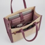 ENCORE - Executive- workflow Tote bag (Beige with pink Trim) - Image 2