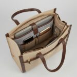 ENCORE - Executive- workflow Tote bag (Beige with brown Trim) - Image 2