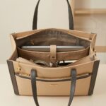 ENCORE - Executive- workflow Tote bag (Beige with Grey Trim) - Image 2