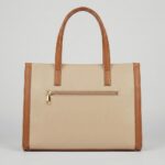 ENCORE - Executive- workflow Tote bag (Beige with Tan Trim) - Image 3