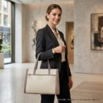 ENCORE - Executive- workflow Tote bag (Beige with mud Trim) - Image 4