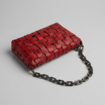 Encore Premium PU Leather Woven Sling Bag for Women – Stylish Crossbody Handbag (Red) - Image 4