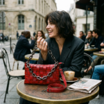 Encore Premium PU Leather Woven Sling Bag for Women – Stylish Crossbody Handbag (Red) - Image 5