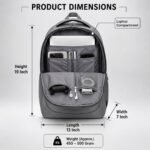 ENCORE LAPTOP BACKPACK 19 INCH -GREY (G-07) - Image 2