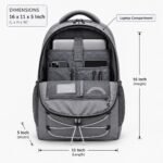 ENCORE LAPTOP BACKPACK- 904 (16inch) -GREY - Image 3