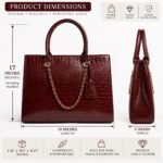 ENCORE -LADIES HANDBAG 01- WITH LAPTOP COMPARTMENT (BROWN ) - Image 4