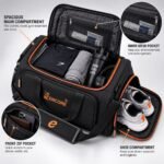 ENCORE SPORTS BAGS (GYM BAGS) WITH SHOES COMPARTMENT -BLACK - Image 4
