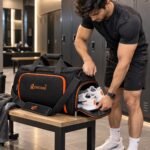 ENCORE SPORTS BAGS (GYM BAGS) WITH SHOES COMPARTMENT -BLACK - Image 2