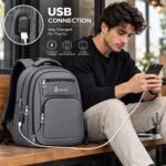 ENCORE | PREMIUM I50- LAPTOP BACKPACK WITH USB CONNECT | 19 INCH - GREY - Image 2